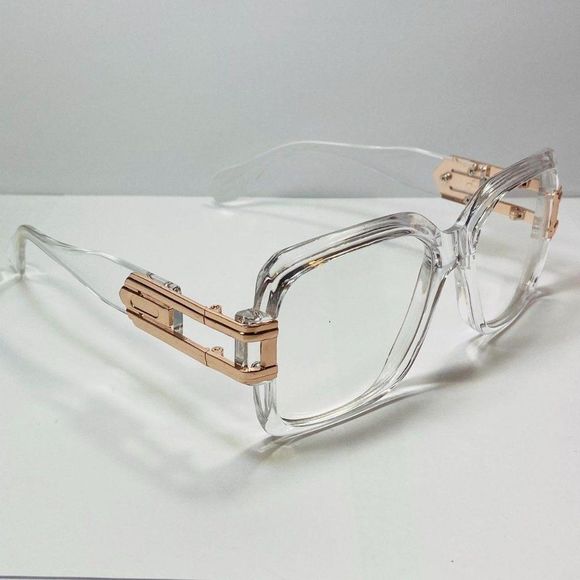 H13: Clear Lens Rectangle Fashion Glasses - Picture 2 of 4